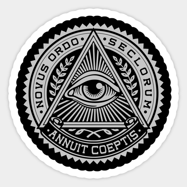 Novus Ordo Seclorum Annuit Coeptis Sticker by obet619315